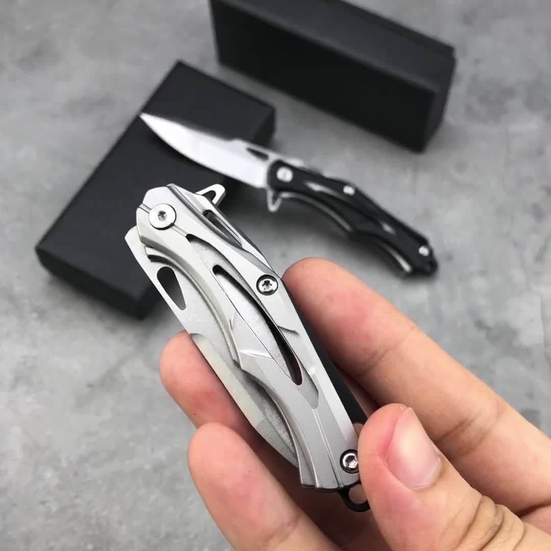 Transformers Mini Outdoor Survival Knife Portable EDC Stainless Folding Camping Tactical Folding Pocket Ring Hunting Tools