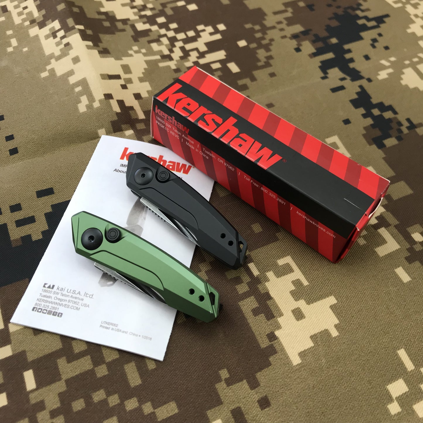 Kershaw 7250 Launch 9 AUTO Folding Knife 1.8" Working Finish CPM-154 Drop Point Blade, Black Anodized Aluminum Handles