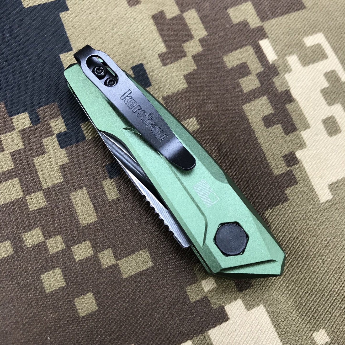 Kershaw 7250 Launch 9 AUTO Folding Knife 1.8" Working Finish CPM-154 Drop Point Blade, Black Anodized Aluminum Handles