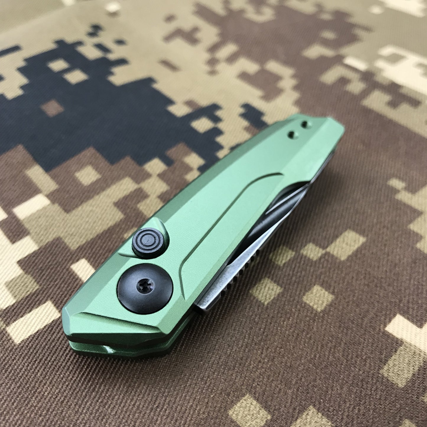 Kershaw 7250 Launch 9 AUTO Folding Knife 1.8" Working Finish CPM-154 Drop Point Blade, Black Anodized Aluminum Handles