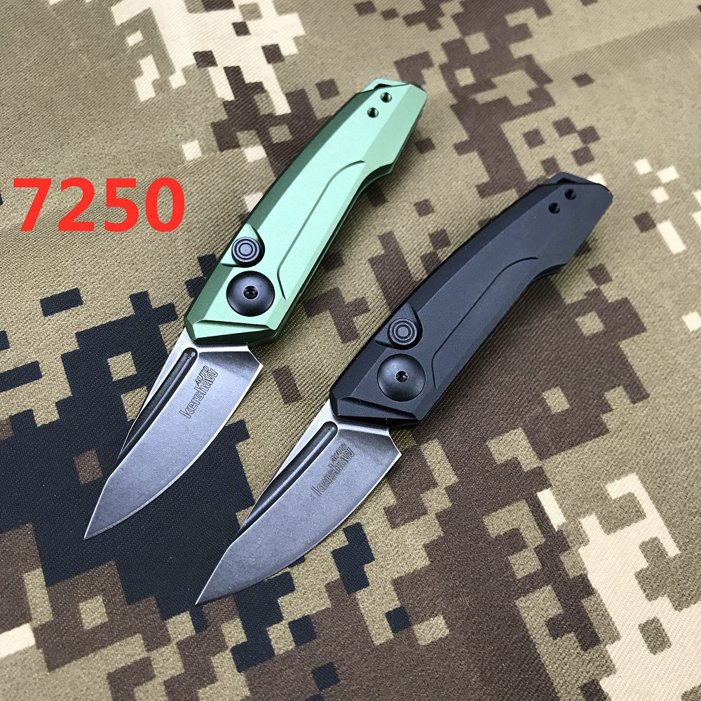 Kershaw 7250 Launch 9 AUTO Folding Knife 1.8" Working Finish CPM-154 Drop Point Blade, Black Anodized Aluminum Handles