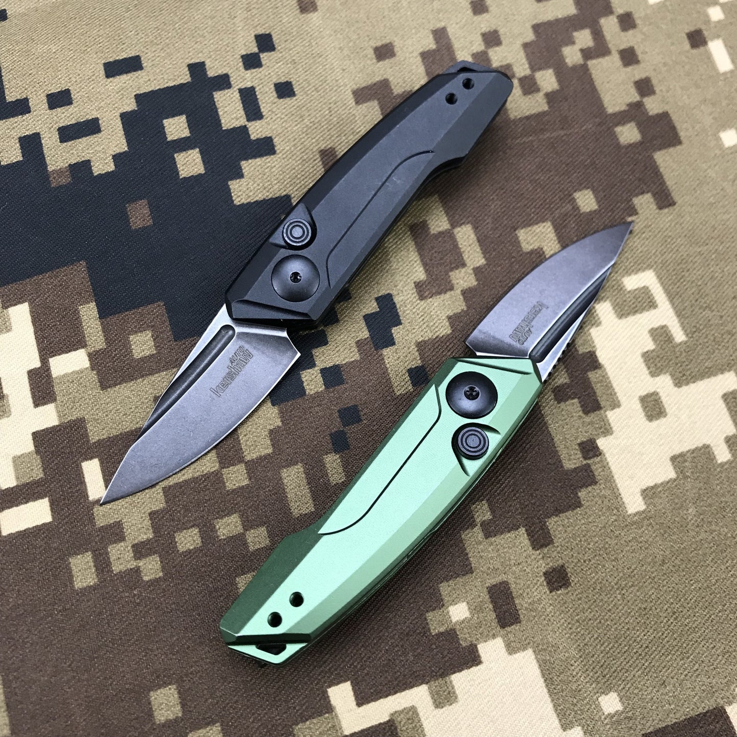 Kershaw 7250 Launch 9 AUTO Folding Knife 1.8" Working Finish CPM-154 Drop Point Blade, Black Anodized Aluminum Handles