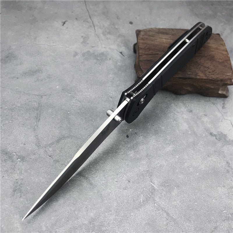 Benchmade Knives 710 McHenry & Williams 3.90" Satin D2 Plain Blade, G10 Handles ,Axis Lock- 710D2