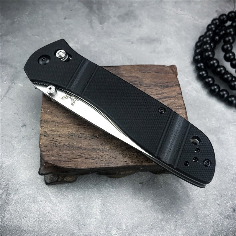 Benchmade Knives 710 McHenry & Williams 3.90" Satin D2 Plain Blade, G10 Handles ,Axis Lock- 710D2