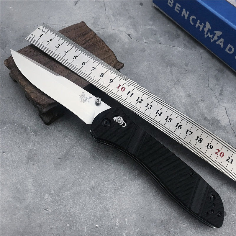 Benchmade Knives 710 McHenry & Williams 3.90" Satin D2 Plain Blade, G10 Handles ,Axis Lock- 710D2