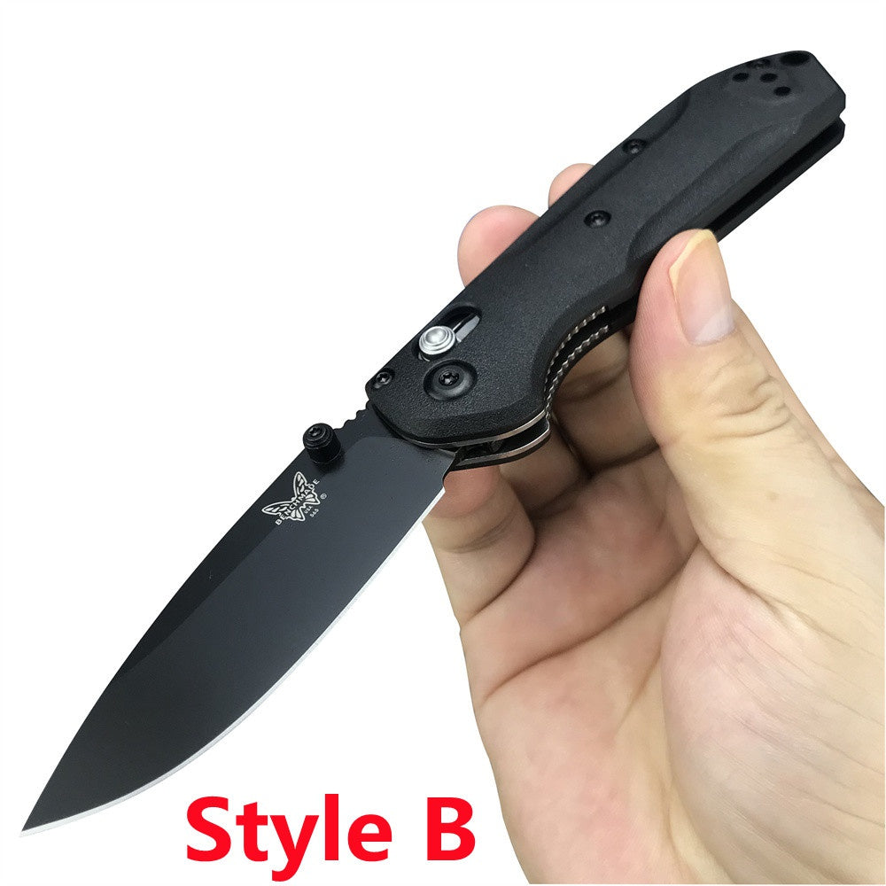 Tactical Pocket Knife Benchmade 565 Limited Edition Rukus Axis Coated Folding Knife- Hunting Camping Knives