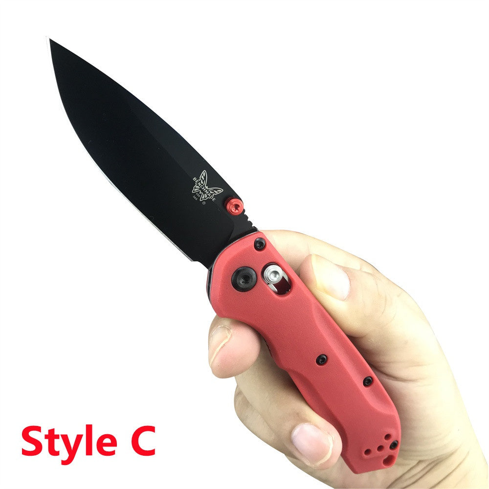 Tactical Pocket Knife Benchmade 565 Limited Edition Rukus Axis Coated Folding Knife- Hunting Camping Knives