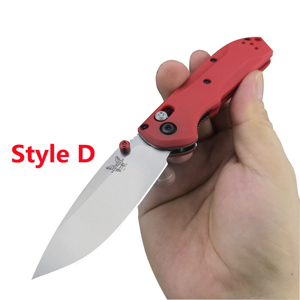Tactical Pocket Knife Benchmade 565 Limited Edition Rukus Axis Coated Folding Knife- Hunting Camping Knives