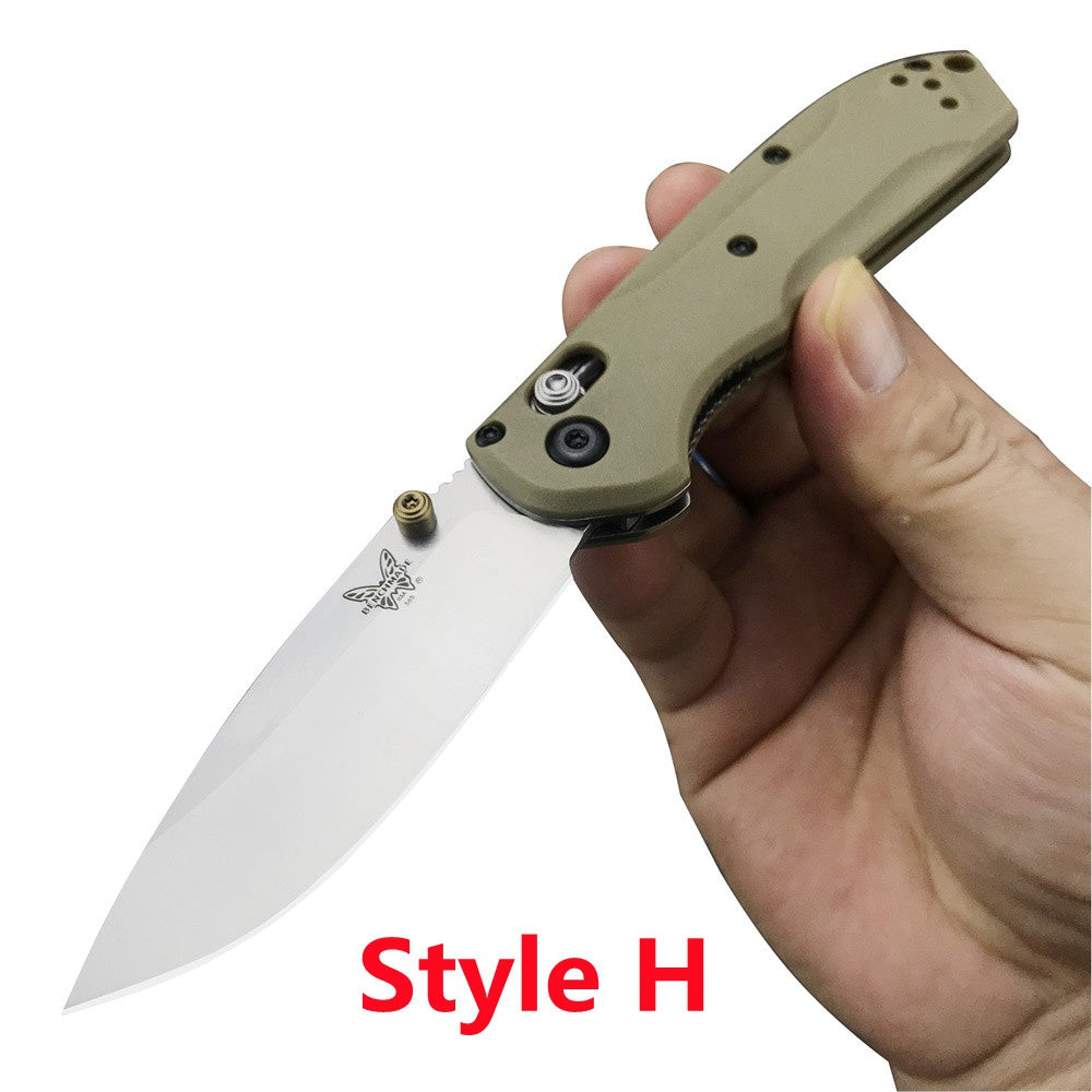 Tactical Pocket Knife Benchmade 565 Limited Edition Rukus Axis Coated Folding Knife- Hunting Camping Knives