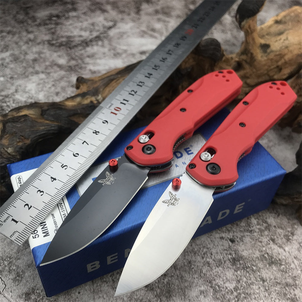 Tactical Pocket Knife Benchmade 565 Limited Edition Rukus Axis Coated Folding Knife- Hunting Camping Knives
