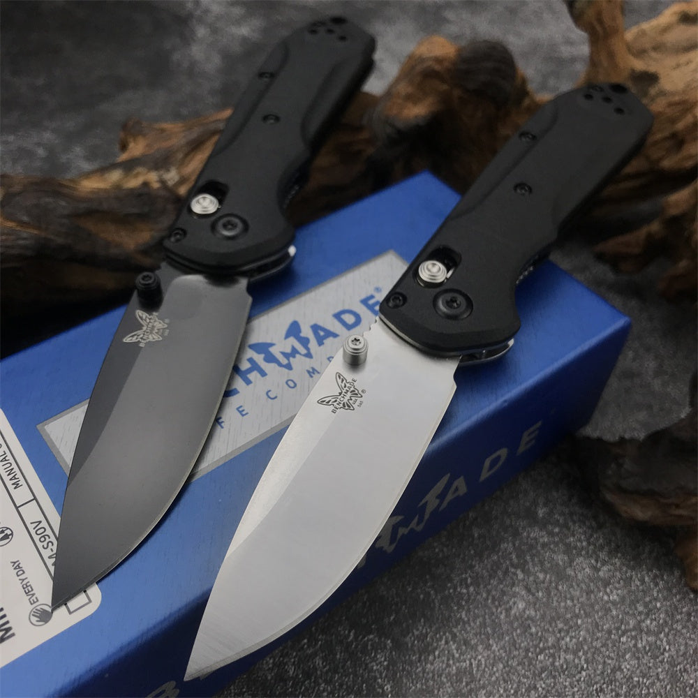 Tactical Pocket Knife Benchmade 565 Limited Edition Rukus Axis Coated Folding Knife- Hunting Camping Knives