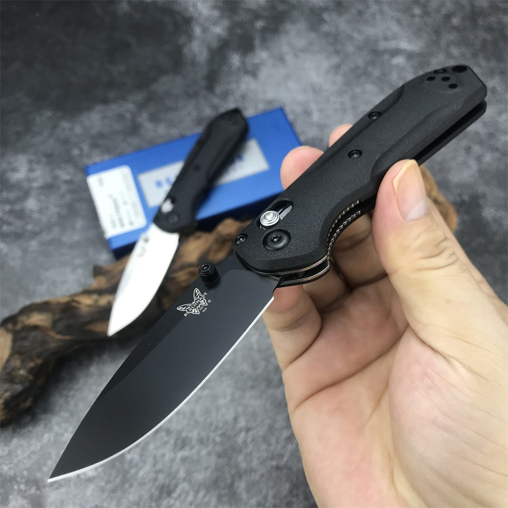 Tactical Pocket Knife Benchmade 565 Limited Edition Rukus Axis Coated Folding Knife- Hunting Camping Knives