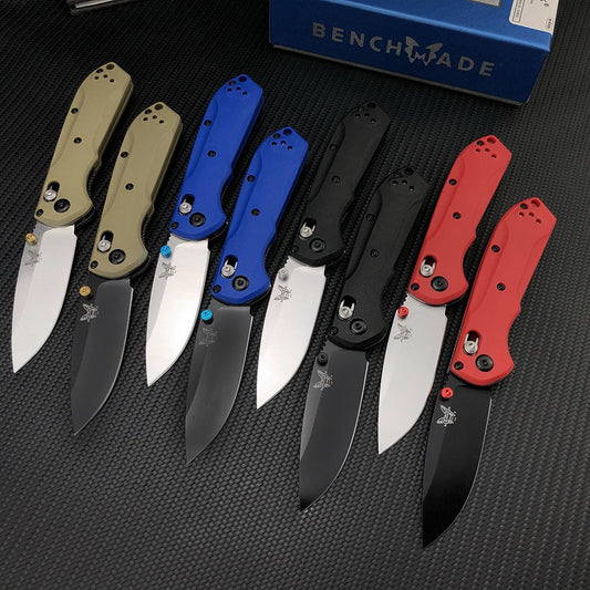 Benchmade - Bugout 565 EDC Manual Open Folding Knife Drop-Point Blade, Plain Edge, Satin Finish, Variety of colors Handle Everyday Carry and Camping Hunting knife