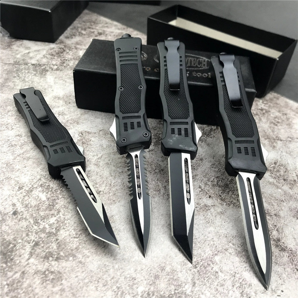Microtech OUTDOORS OTF Tactical Gear Spring Assist Knife Finger Actuator Tanto Blade Survival EDC Tools Assisted Opening Camping KNIVES Pocket Knives