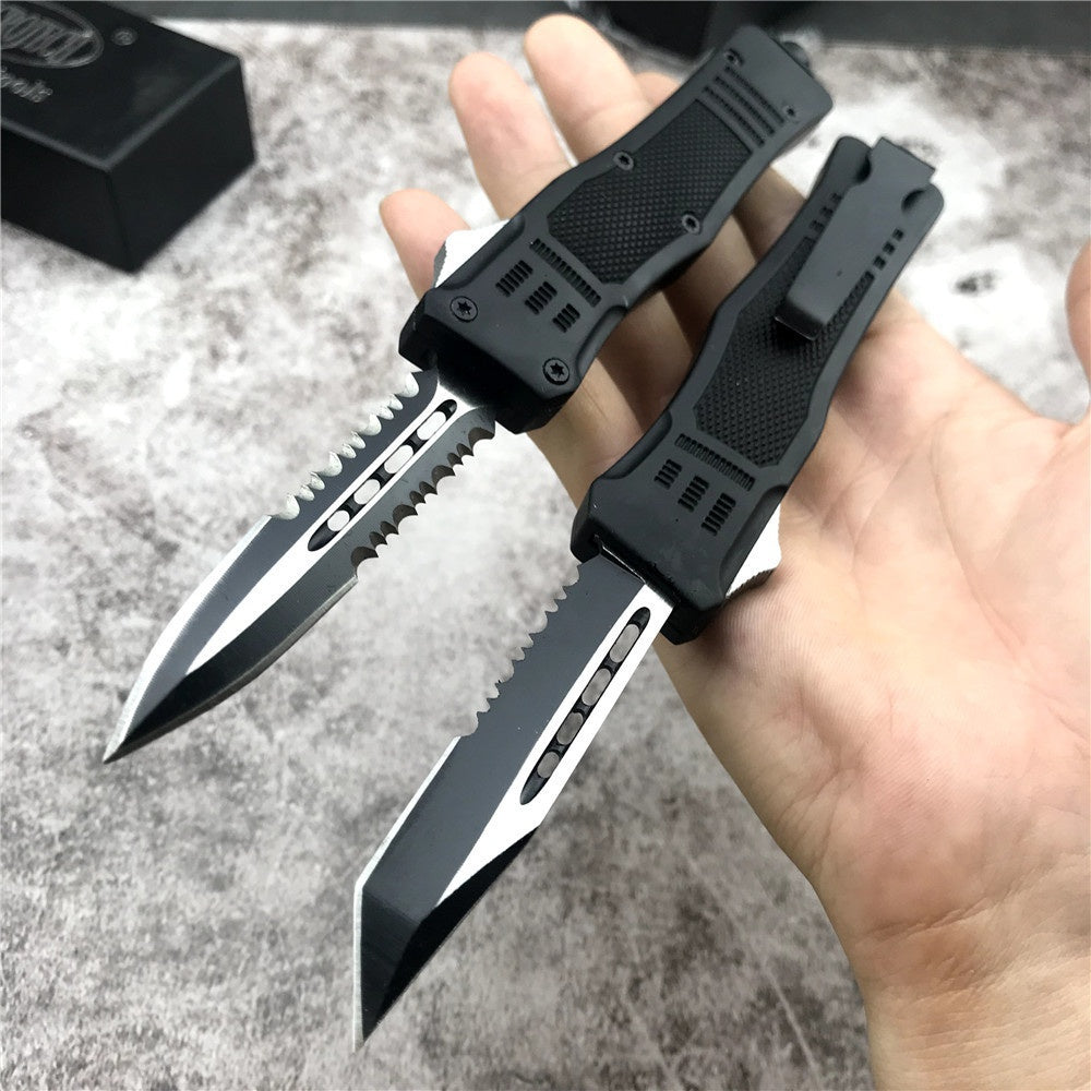 Microtech OUTDOORS OTF Tactical Gear Spring Assist Knife Finger Actuator Tanto Blade Survival EDC Tools Assisted Opening Camping KNIVES Pocket Knives