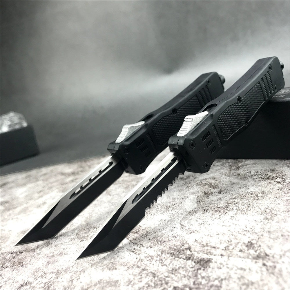 Microtech OUTDOORS OTF Tactical Gear Spring Assist Knife Finger Actuator Tanto Blade Survival EDC Tools Assisted Opening Camping KNIVES Pocket Knives