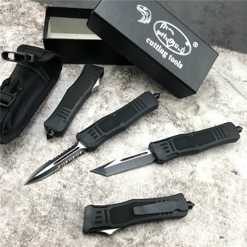 Microtech OUTDOORS OTF Tactical Gear Spring Assist Knife Finger Actuator Tanto Blade Survival EDC Tools Assisted Opening Camping KNIVES Pocket Knives