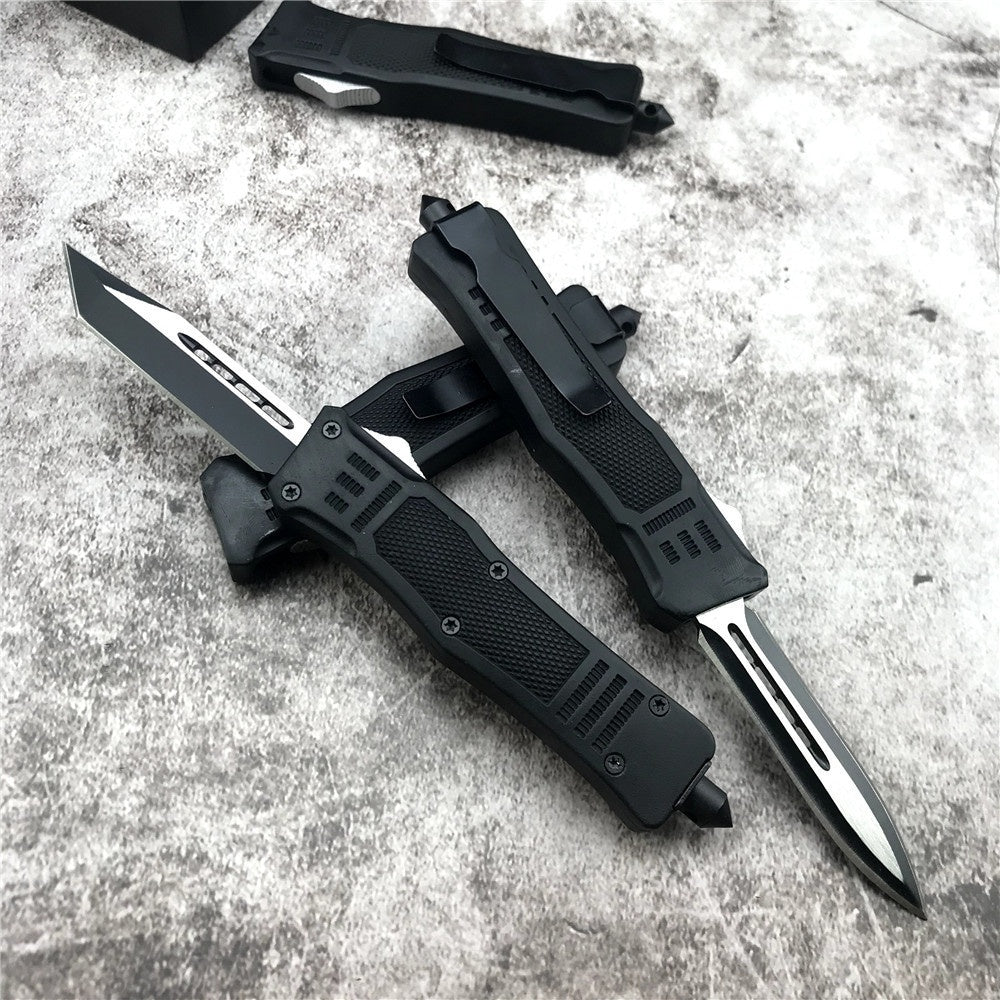 Microtech OUTDOORS OTF Tactical Gear Spring Assist Knife Finger Actuator Tanto Blade Survival EDC Tools Assisted Opening Camping KNIVES Pocket Knives