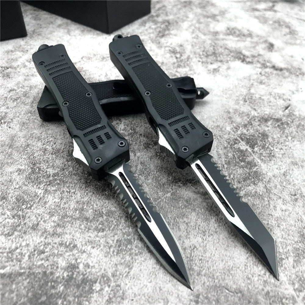 Microtech OUTDOORS OTF Tactical Gear Spring Assist Knife Finger Actuator Tanto Blade Survival EDC Tools Assisted Opening Camping KNIVES Pocket Knives