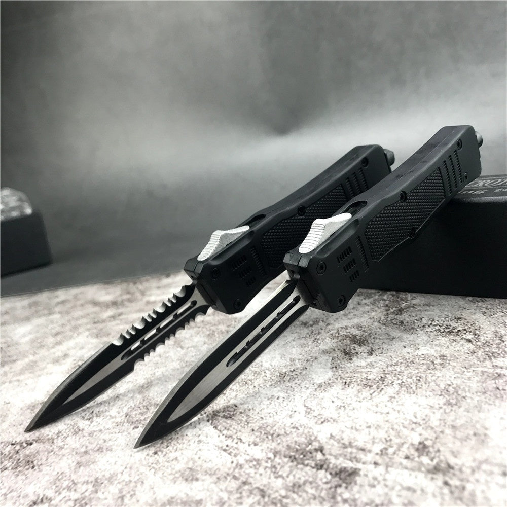 Microtech OUTDOORS OTF Tactical Gear Spring Assist Knife Finger Actuator Tanto Blade Survival EDC Tools Assisted Opening Camping KNIVES Pocket Knives