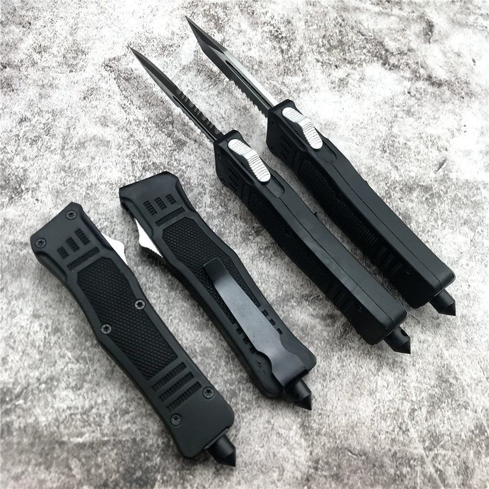 Microtech OUTDOORS OTF Tactical Gear Spring Assist Knife Finger Actuator Tanto Blade Survival EDC Tools Assisted Opening Camping KNIVES Pocket Knives