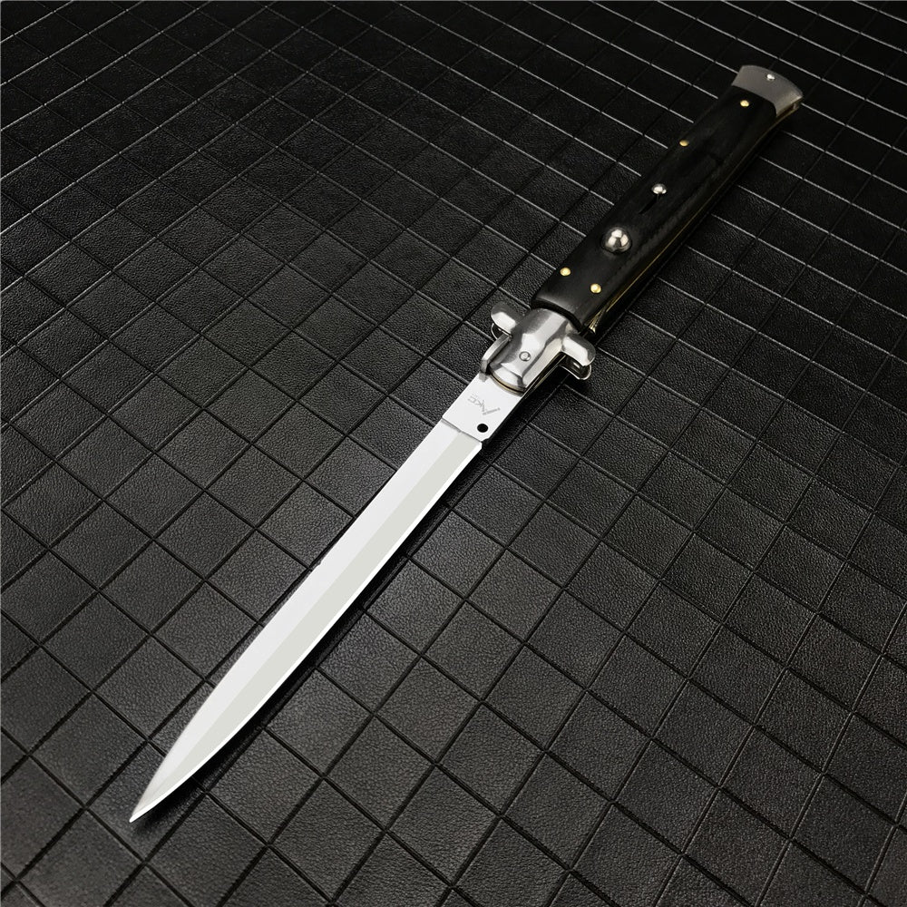 13 inch Classic Stiletto ITALY AKC Folding Otf Knife Spring Assisted Automatic Knives Camping Hunting Outdoor Pocket Knife