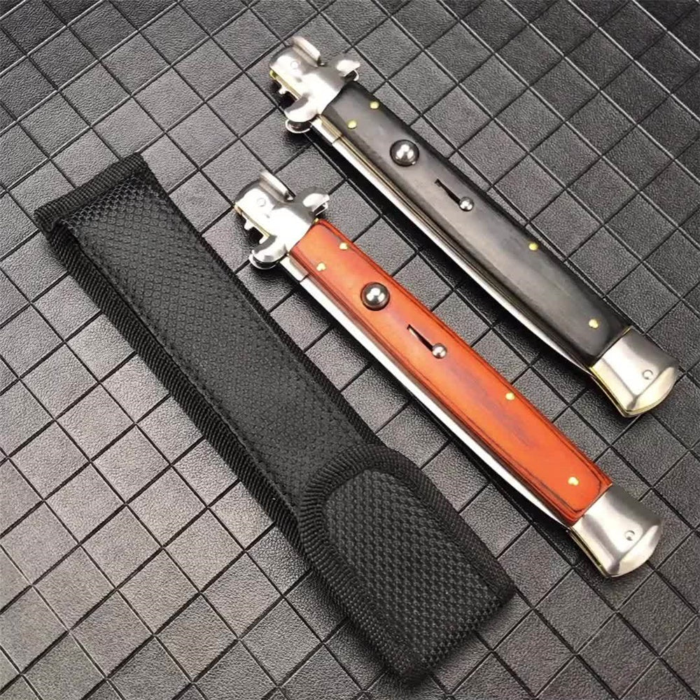 13 inch Classic Stiletto ITALY AKC Folding Otf Knife Spring Assisted Automatic Knives Camping Hunting Outdoor Pocket Knife