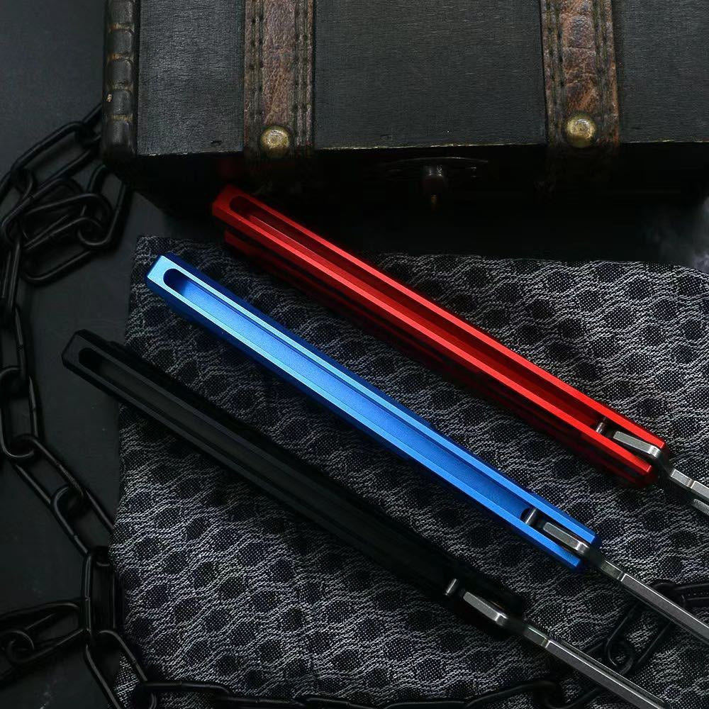 Kershaw Tactical Lucha Balisong Chaining Butterfly Knife Unsharpened Edge Maximize Safety Trainer Knife Dual KVT Ball-bearing Pivots for Ultra-smooth Flipping Training Knives