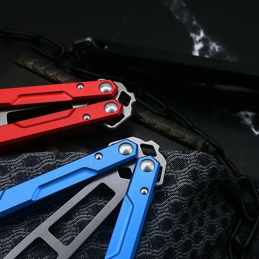 Kershaw Tactical Lucha Balisong Chaining Butterfly Knife Unsharpened Edge Maximize Safety Trainer Knife Dual KVT Ball-bearing Pivots for Ultra-smooth Flipping Training Knives