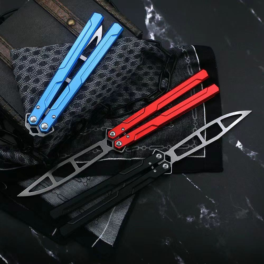 Kershaw Tactical Lucha Balisong Chaining Butterfly Knife Unsharpened Edge Maximize Safety Trainer Knife Dual KVT Ball-bearing Pivots for Ultra-smooth Flipping Training Knives