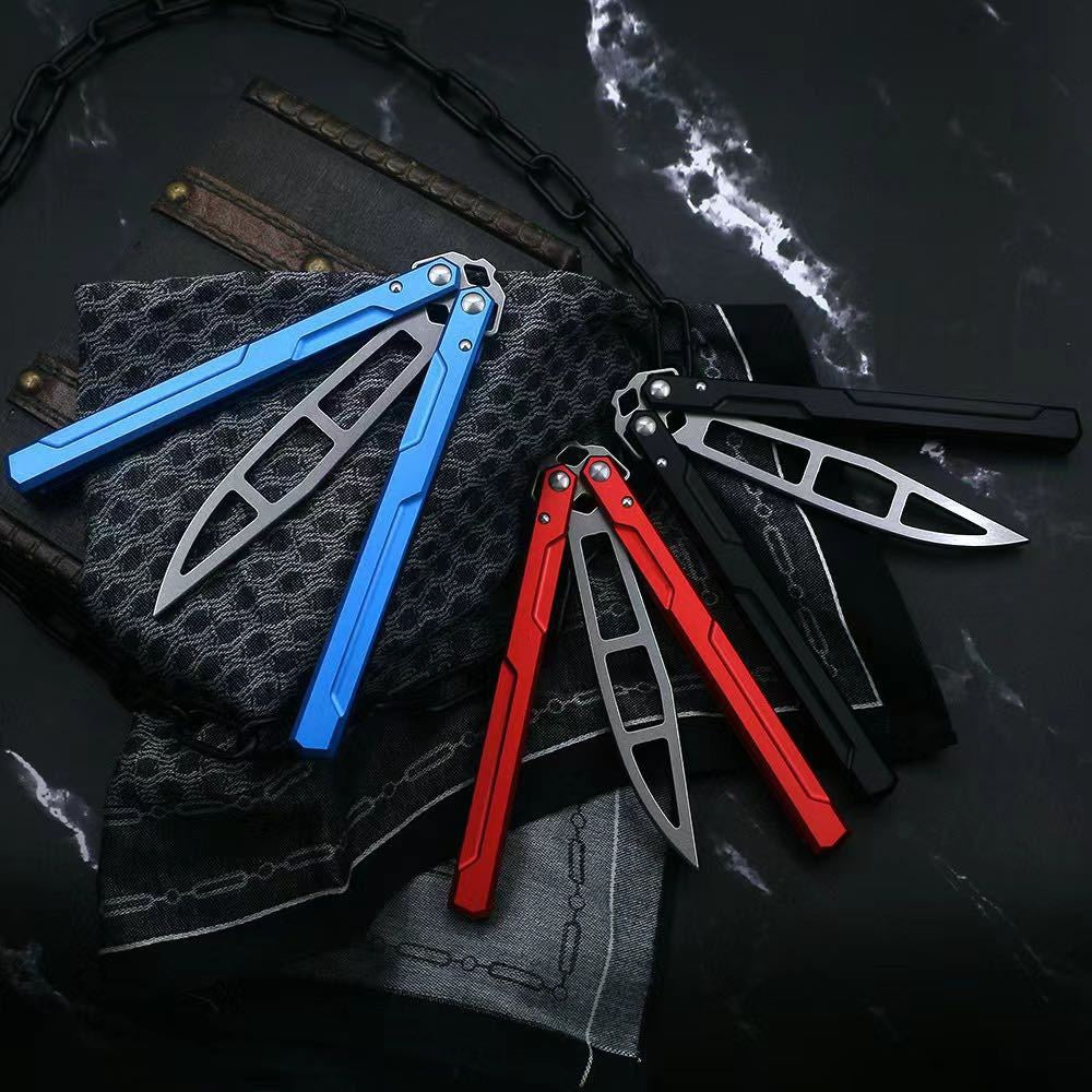 Kershaw Tactical Lucha Balisong Chaining Butterfly Knife Unsharpened Edge Maximize Safety Trainer Knife Dual KVT Ball-bearing Pivots for Ultra-smooth Flipping Training Knives