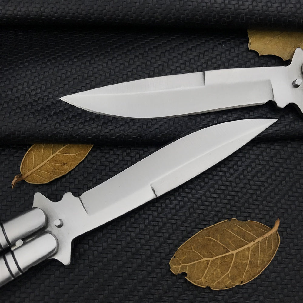 Benchmade Balisong High Hardness Stainless Steel Folding Outdoor Camping Sharp Blade Butterfly Knife