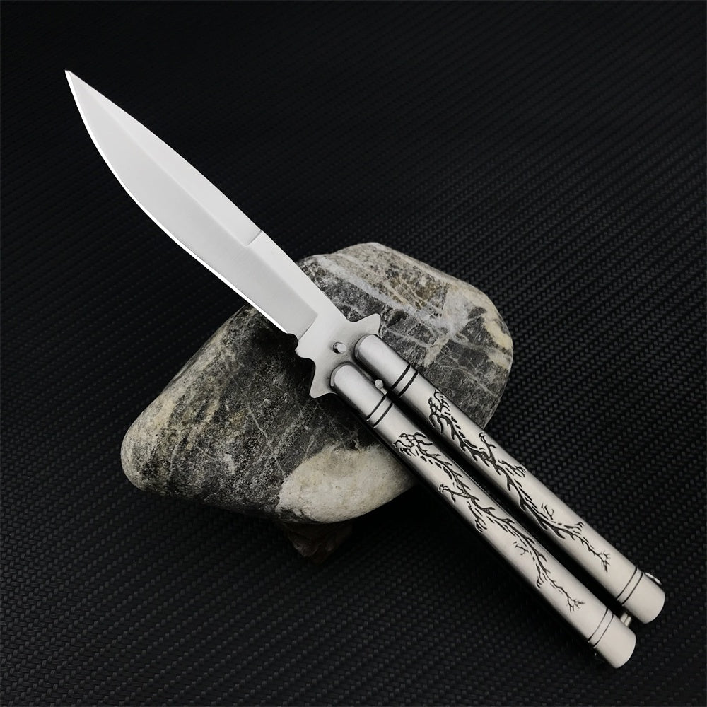 Benchmade Balisong High Hardness Stainless Steel Folding Outdoor Camping Sharp Blade Butterfly Knife