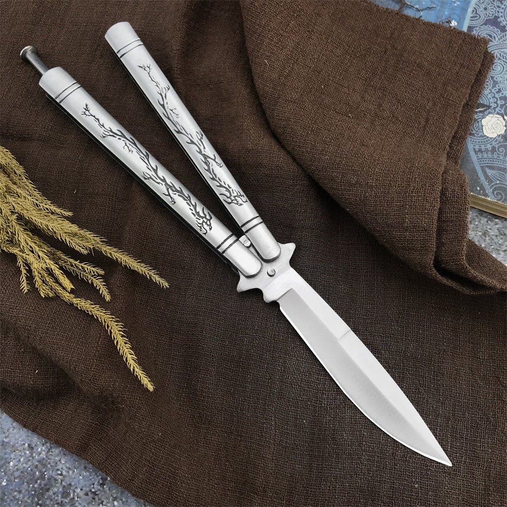 Benchmade Balisong High Hardness Stainless Steel Folding Outdoor Camping Sharp Blade Butterfly Knife