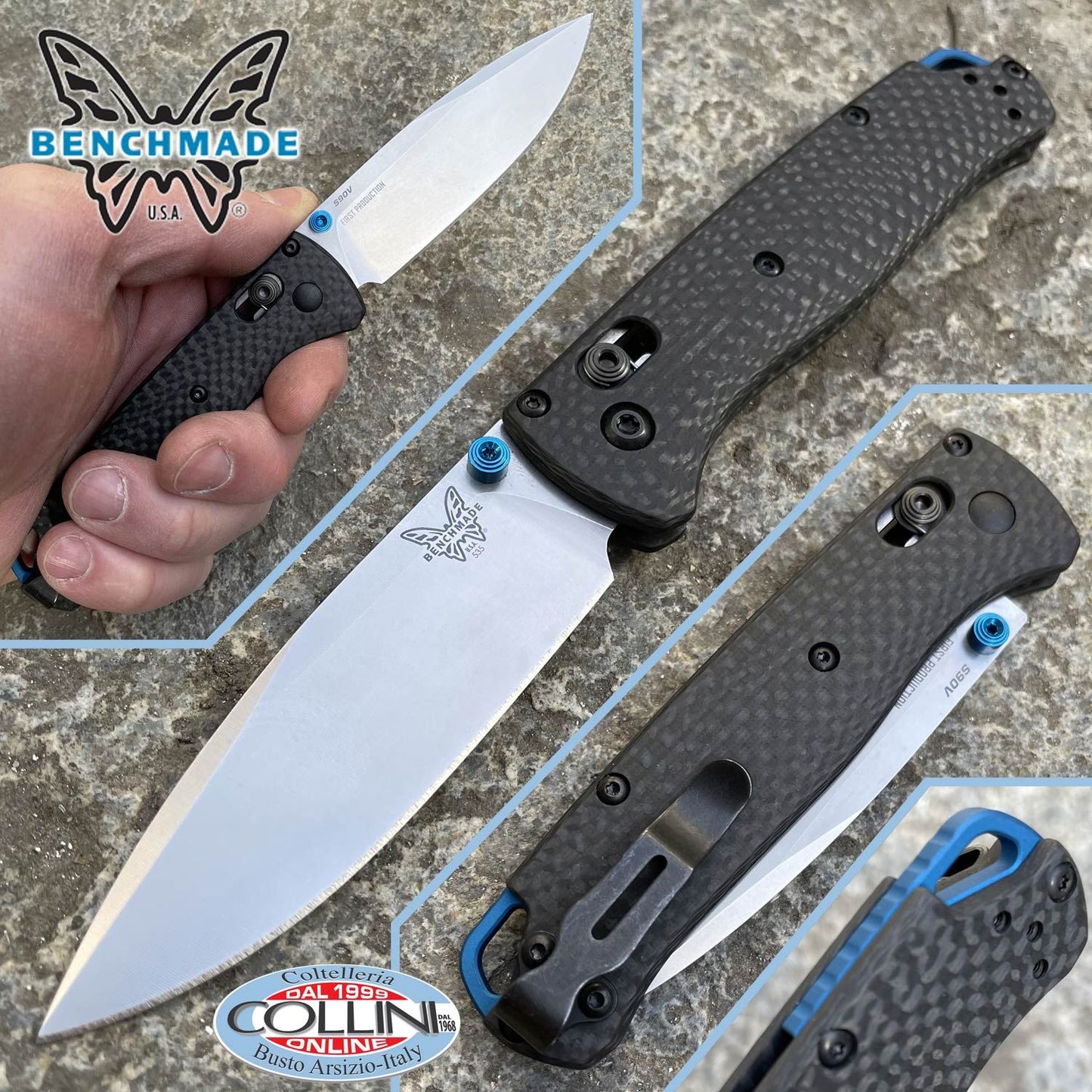 Carbon Fiber Handle Benchmade Bugout 535 CF Folding Knife Crucible CPM S90V Blade Tactical Military Combat Gear Outdoor Camping Knife
