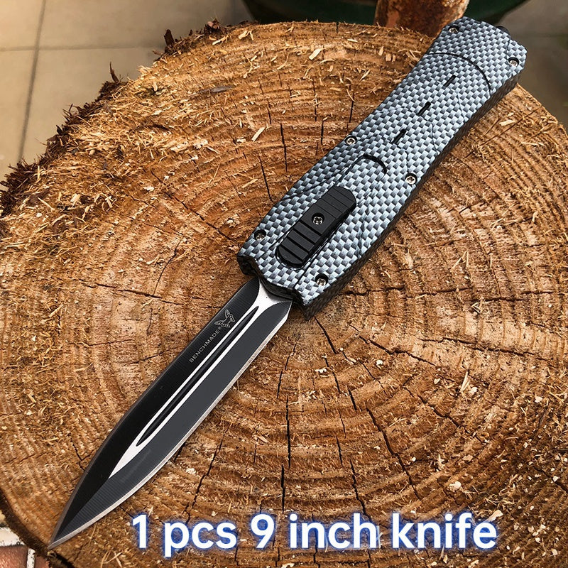 Benchmade 3300bk dagger Tactical Knives AUTO EDC Spring Assist Knife Fixed Blades Double Edge Survival Knifes Camping Hunting Cutting Knifes Fast Opening