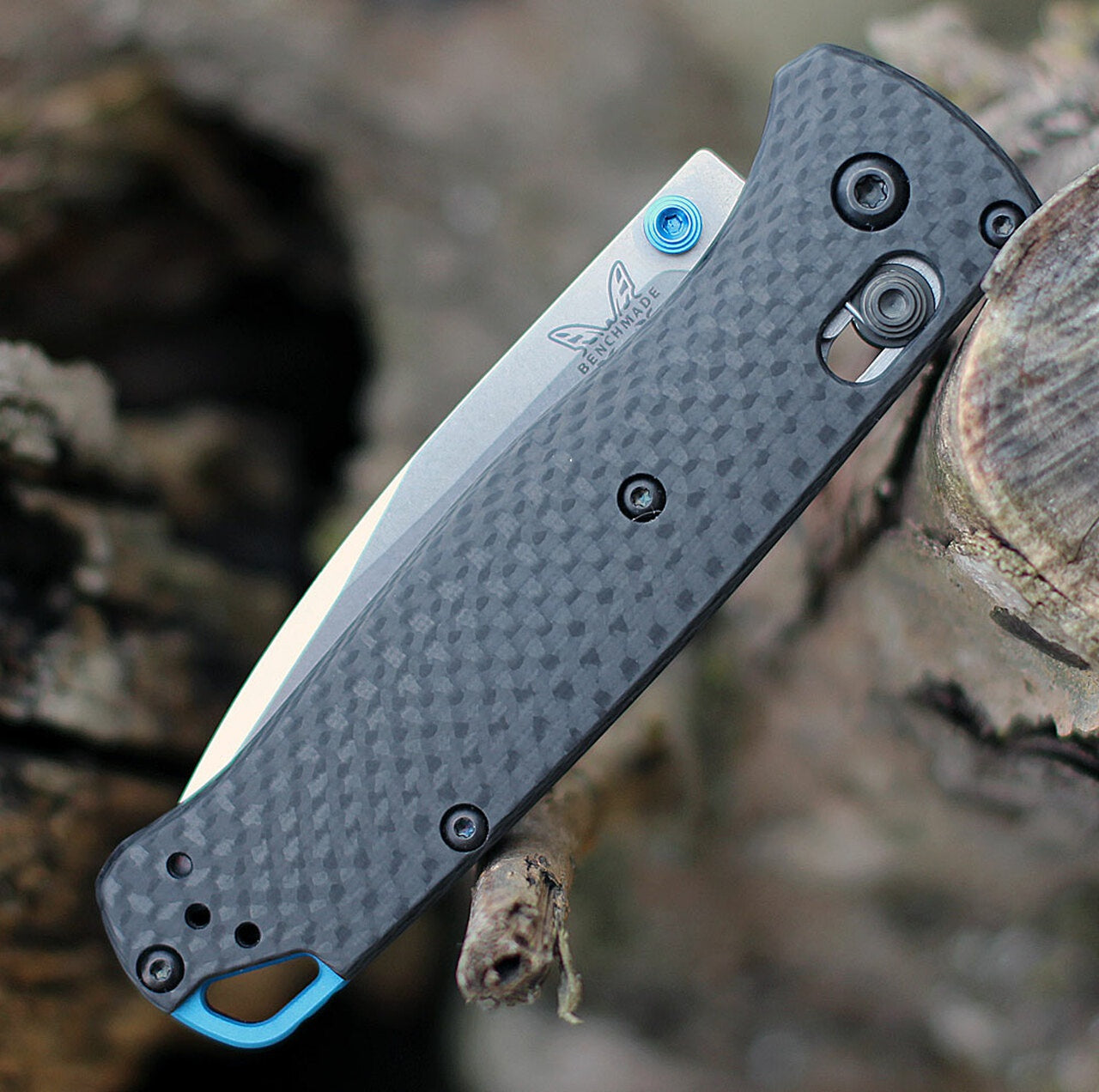 2022 Benchmade Bugout 535-3, 3.24" CPMS90V Plain Blade, Carbon Fiber Handle with Axis Lock Outdoor Pocket Knives