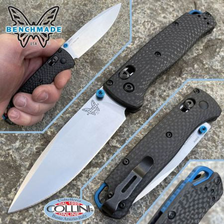 2022 Benchmade Bugout 535-3, 3.24" CPMS90V Plain Blade, Carbon Fiber Handle with Axis Lock Outdoor Pocket Knives