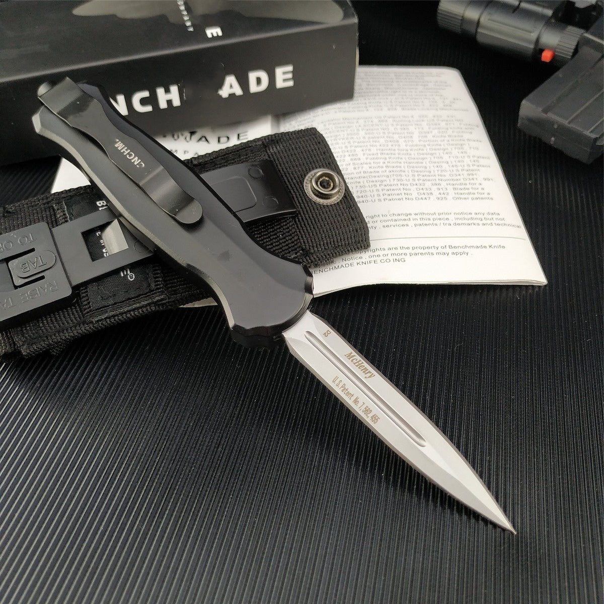 Benchmade Dagger OTF -7.5inches Spring Assisted Tactical Knife Automatic Knives Switchblade Hunting Camping Fising Knives