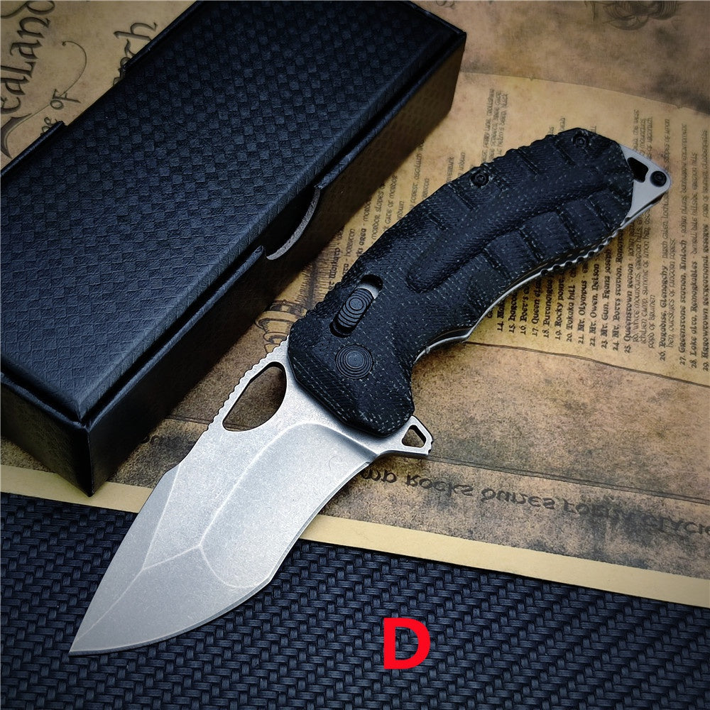 SOG Kiku XR Outdoor Folding Knife 3.03" CTS-XHP Satin Plain Blade, Natural Linen Micarta Handles - XR Lock - 12-27-01-57