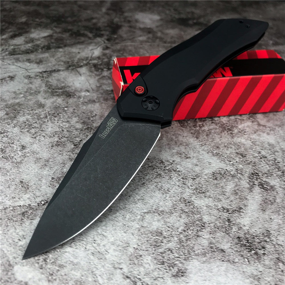 Newest Kershaw 7600 7100 Launch 5 Automatic Side Jump Switchblade Tactical Pocket Folding Knives 3.38" CPM154 Powder Stainless Steel Blade Anodized Aluminum Alloy Handle Red Automatic Button