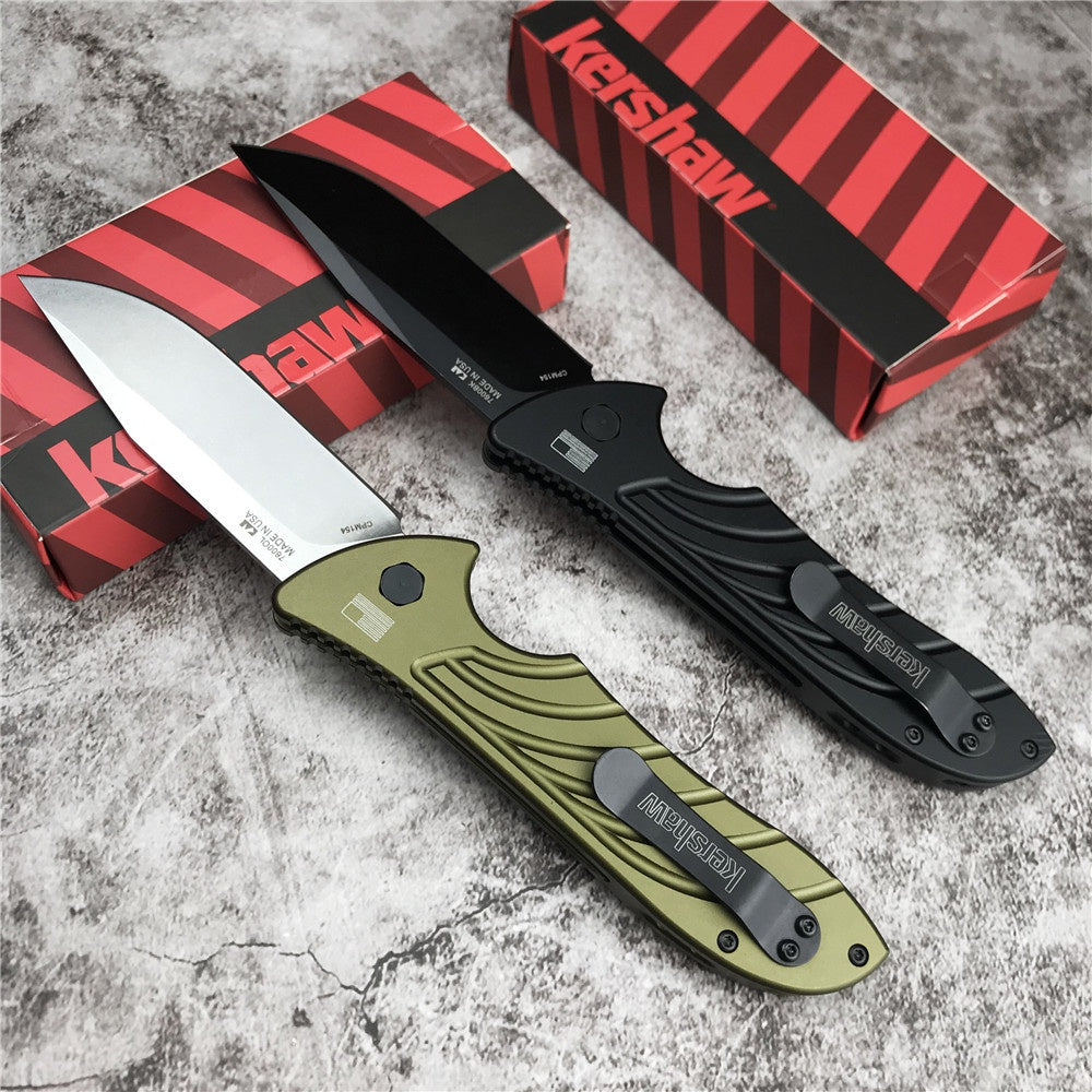 Newest Kershaw 7600 7100 Launch 5 Automatic Side Jump Switchblade Tactical Pocket Folding Knives 3.38" CPM154 Powder Stainless Steel Blade Anodized Aluminum Alloy Handle Red Automatic Button