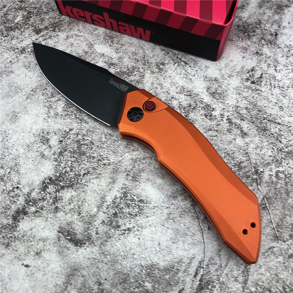 Newest Kershaw 7600 7100 Launch 5 Automatic Side Jump Switchblade Tactical Pocket Folding Knives 3.38" CPM154 Powder Stainless Steel Blade Anodized Aluminum Alloy Handle Red Automatic Button