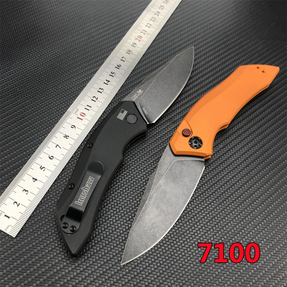 Newest Kershaw 7600 7100 Launch 5 Automatic Side Jump Switchblade Tactical Pocket Folding Knives 3.38" CPM154 Powder Stainless Steel Blade Anodized Aluminum Alloy Handle Red Automatic Button
