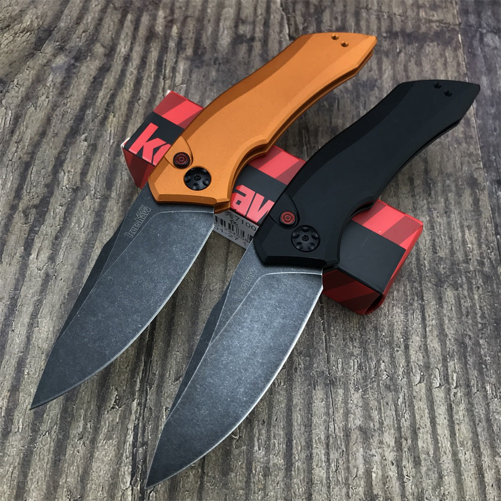 Newest Kershaw 7600 7100 Launch 5 Automatic Side Jump Switchblade Tactical Pocket Folding Knives 3.38" CPM154 Powder Stainless Steel Blade Anodized Aluminum Alloy Handle Red Automatic Button