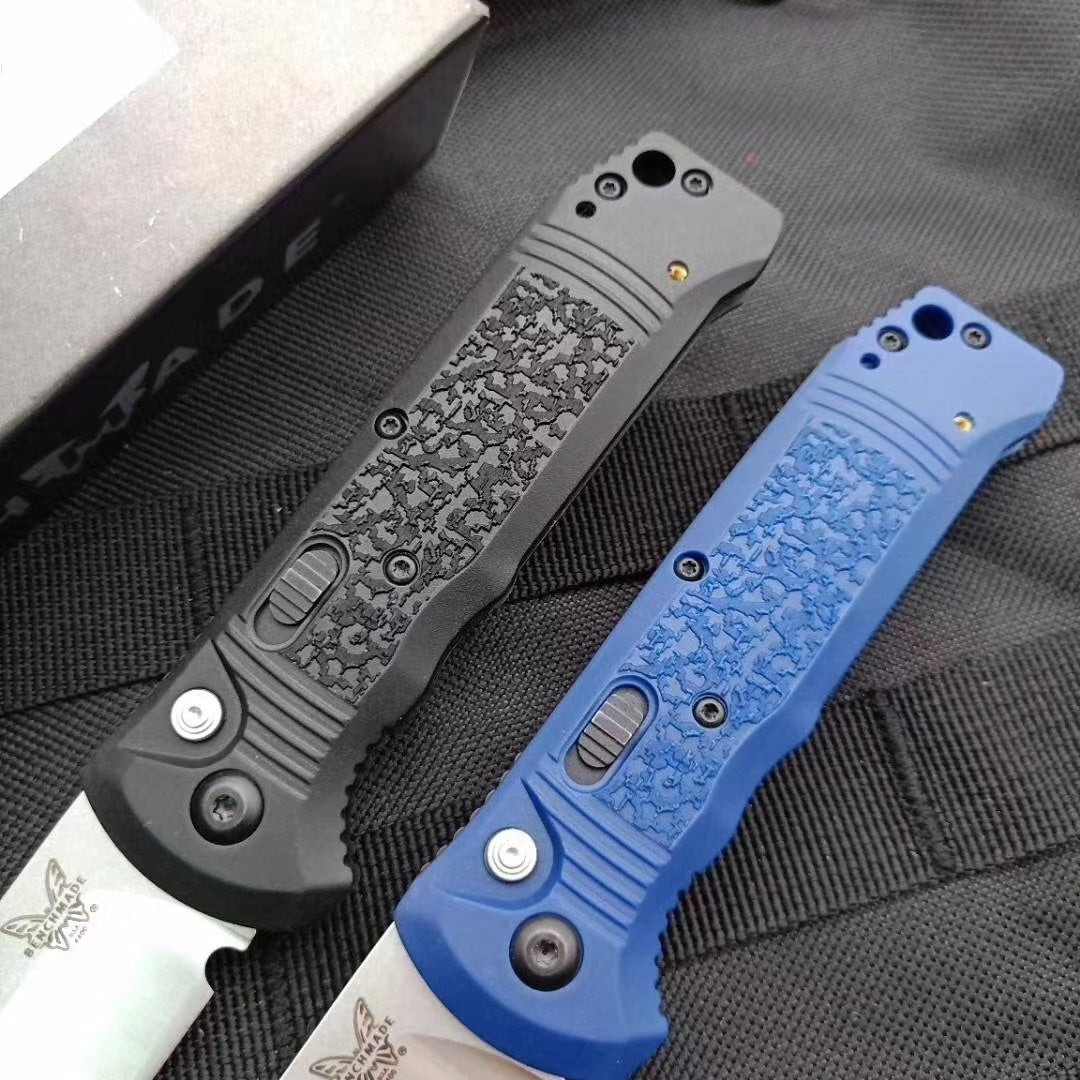 Benchmade 4400-1 Casbah AUTO Folding Spring Knife 3.4" Satin S30V Drop Point Blade, Textured Grivory Handles Tactical Hunting Camping Pocket Knife