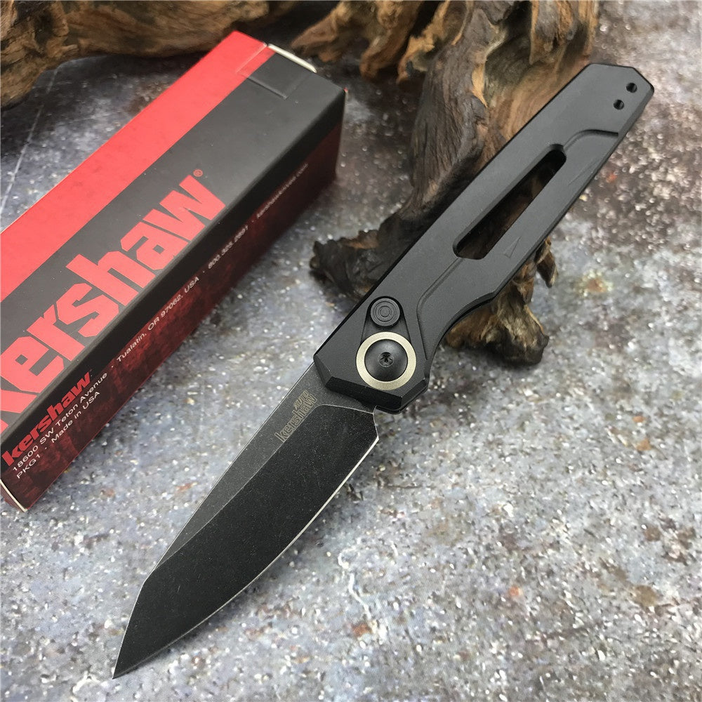 Kershaw Auto 7550 Launch 11 D2 Steel Blade Assisted Opening Pocket Knives Aluminium Alloy Handle Automatic Quick Opening of Tactical Folding Spring Knife