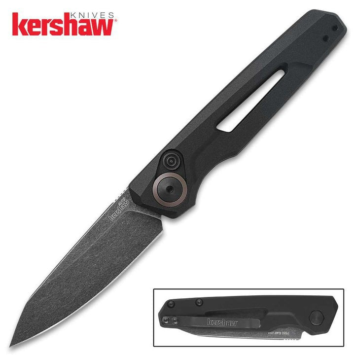 Kershaw Auto 7550 Launch 11 D2 Steel Blade Assisted Opening Pocket Knives Aluminium Alloy Handle Automatic Quick Opening of Tactical Folding Spring Knife