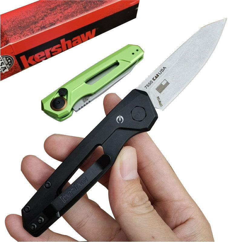 Kershaw Auto 7550 Launch 11 D2 Steel Blade Assisted Opening Pocket Knives Aluminium Alloy Handle Automatic Quick Opening of Tactical Folding Spring Knife