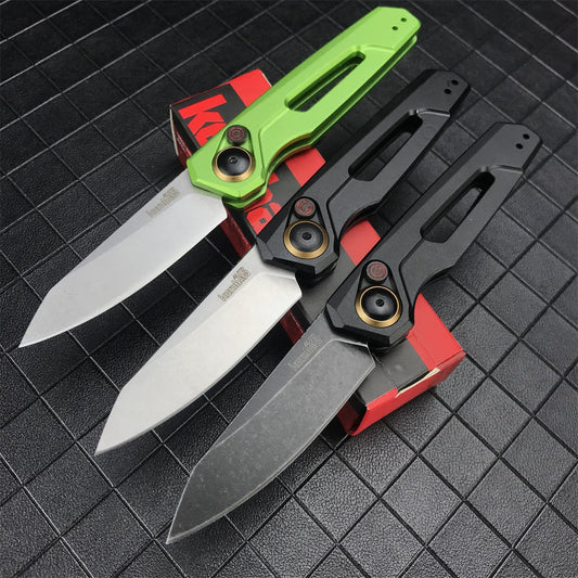 Kershaw Auto 7550 Launch 11 D2 Steel Blade Assisted Opening Pocket Knives Aluminium Alloy Handle Automatic Quick Opening of Tactical Folding Spring Knife